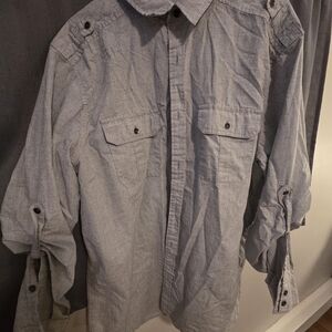 Urban Pipeline Gray Casual Button Down Shirt